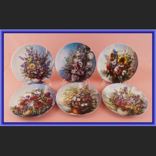 Ekskluzywna porcelana Rosenthal Kwiaty w oknie talerze kolekcjonerskie