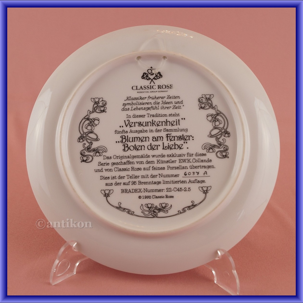 Ekskluzywna porcelana Rosenthal Kwiaty w oknie talerze kolekcjonerskie Ekskluzywna porcelana Rosenthal Kwiaty w oknie talerze kolekcjonerskie