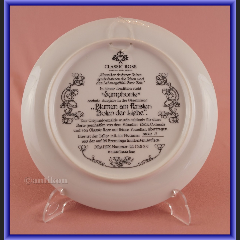 Ekskluzywna porcelana Rosenthal Kwiaty w oknie talerze kolekcjonerskie Ekskluzywna porcelana Rosenthal Kwiaty w oknie talerze kolekcjonerskie