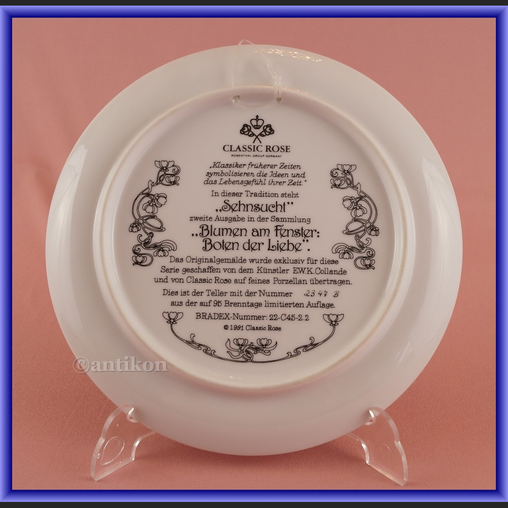 Ekskluzywna porcelana Rosenthal Kwiaty w oknie talerze kolekcjonerskie Ekskluzywna porcelana Rosenthal Kwiaty w oknie talerze kolekcjonerskie