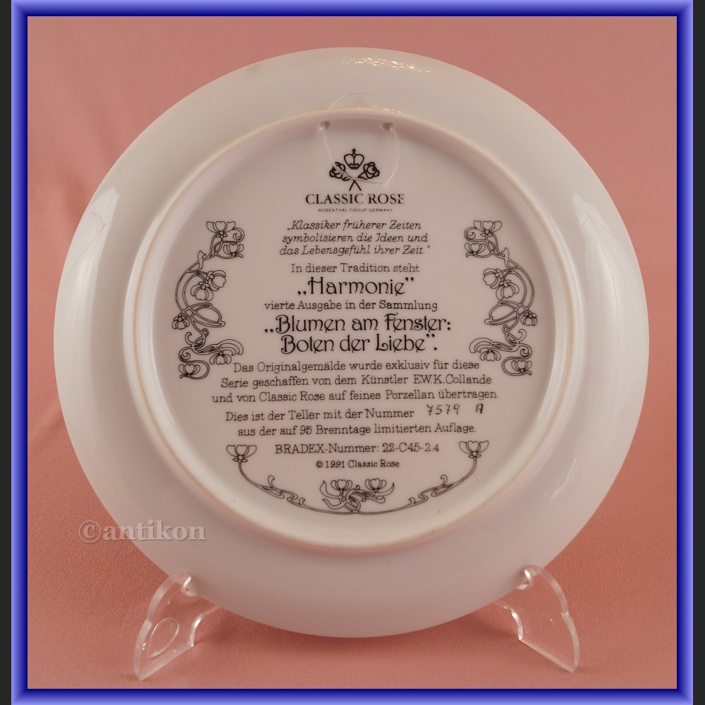 Ekskluzywna porcelana Rosenthal Kwiaty w oknie talerze kolekcjonerskie Ekskluzywna porcelana Rosenthal Kwiaty w oknie talerze kolekcjonerskie