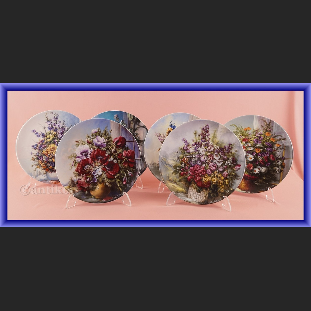 Ekskluzywna porcelana Rosenthal Kwiaty w oknie talerze kolekcjonerskie Ekskluzywna porcelana Rosenthal Kwiaty w oknie talerze kolekcjonerskie