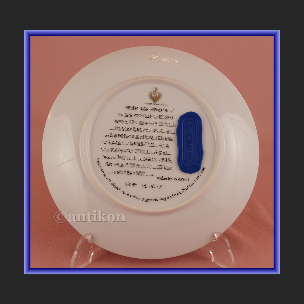 Talerz kolekcjonerski Egipska porcelana 4 sztuki z certyfikatem