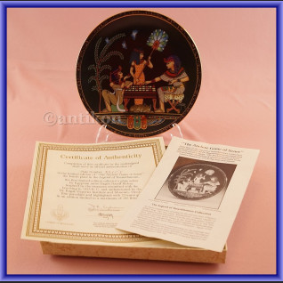 Talerz kolekcjonerski Egipska porcelana 4 sztuki z certyfikatem