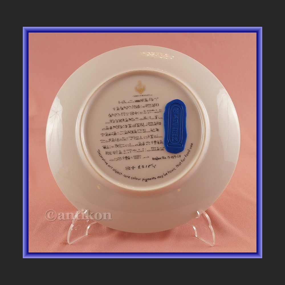 Talerz kolekcjonerski Egipska porcelana 4 sztuki z certyfikatem