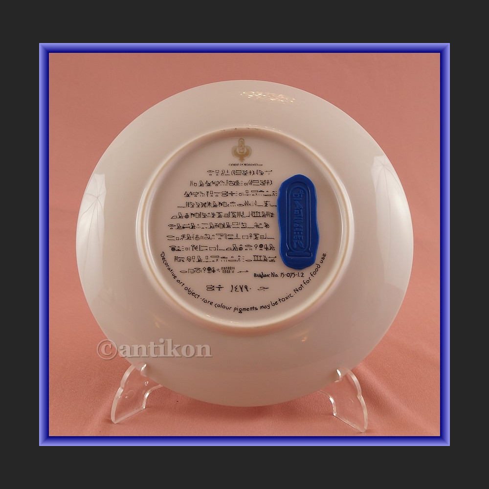 Talerz kolekcjonerski Egipska porcelana 4 sztuki z certyfikatem