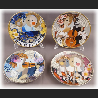 Talerz kolekcjonerski Hutschenreuter Weseli Muzykańci cała kolekcja 