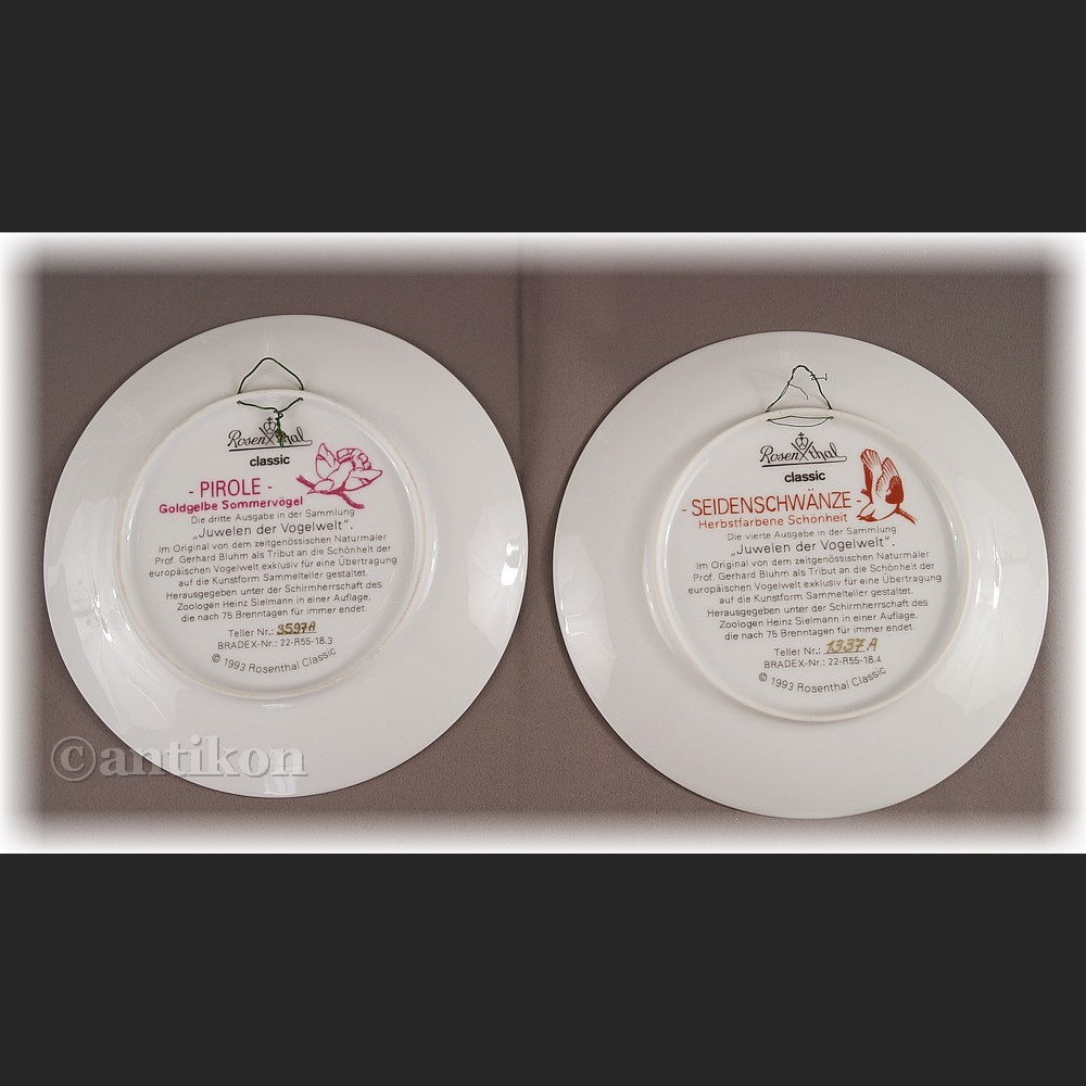 Skarby świata ptaków talerz kolekcjonerski cała seria Rosenthal Skarby świata ptaków talerz kolekcjonerski cała seria Rosenthal