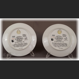 Paryska moda Limoges talerze kolekcjonerskie 12 sztuk 