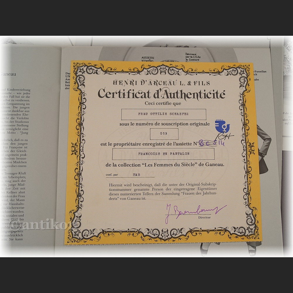 Paryska moda Limoges talerze kolekcjonerskie 12 sztuk 