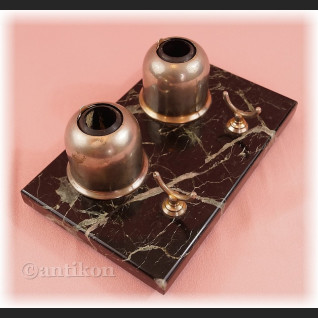 Duży kałamarz z ciemnozielonego marmuru Art deco Duży kałamarz z ciemnozielonego marmuru Art deco