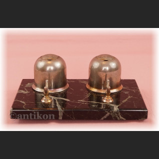 Duży kałamarz z ciemnozielonego marmuru Art deco Duży kałamarz z ciemnozielonego marmuru Art deco