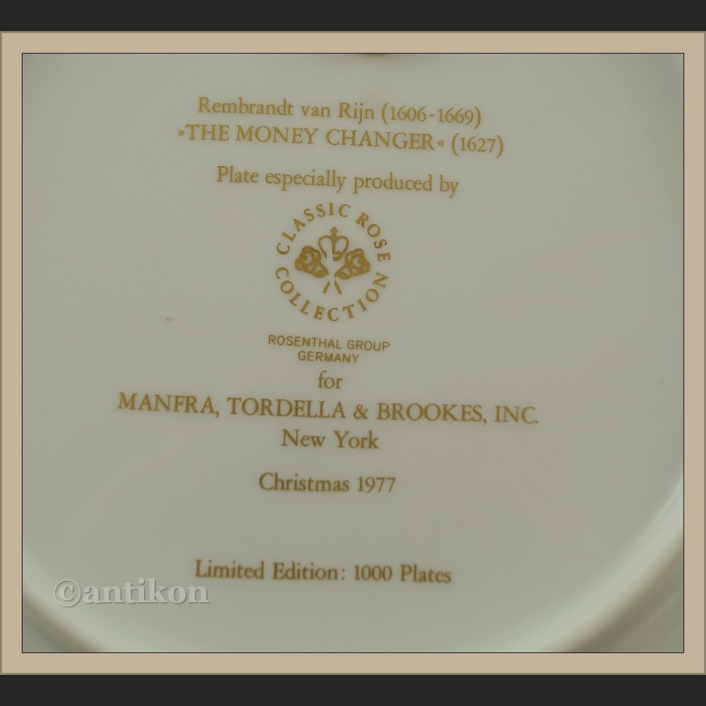 Talerz kolekcjonerski Rosenthal Rembrandt