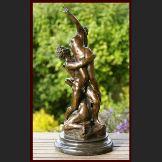 PORWANIE WSPANIAŁA GRUPA FIGURALNA Z BRĄZU