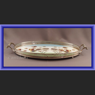 Wmf secesyjna duża taca z kwiatami Wmf secesyjna duża taca z kwiatami