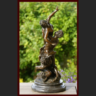 PORWANIE WSPANIAŁA GRUPA FIGURALNA Z BRĄZU