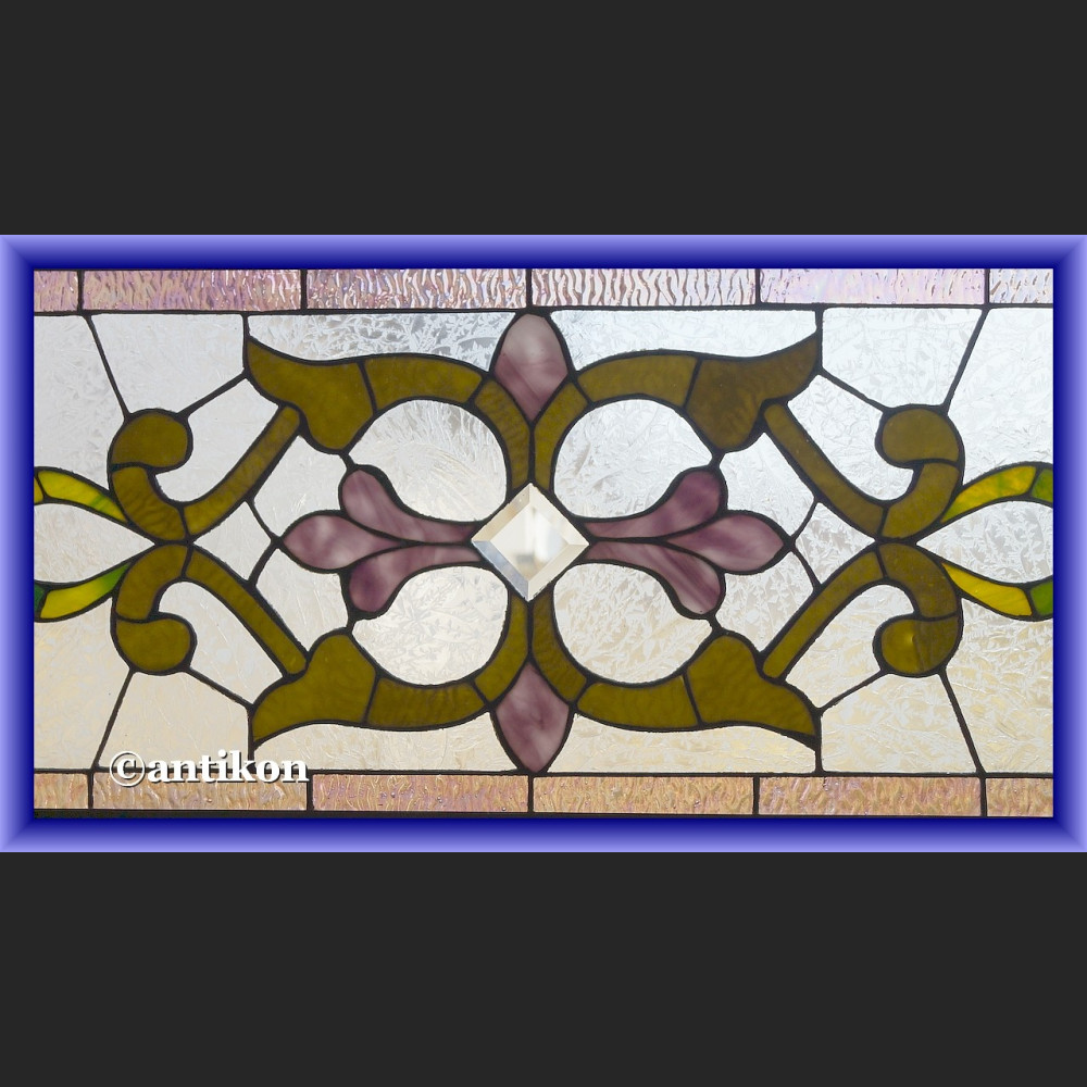 Witraż okienny secesyjny do okna szklany Witraż okienny secesyjny do okna szklany