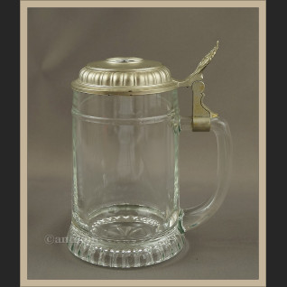 Kufel z cynową pokrywą duży kryształowy