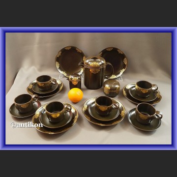 Porcelana Rosenthal minimalistyczny serwis kawa herbata czekolada ze złotem