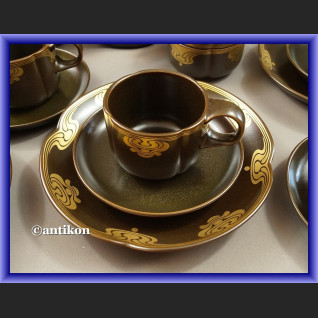 Porcelana Rosenthal minimalistyczny serwis kawa herbata czekolada ze złotem Porcelana Rosenthal minimalistyczny serwis kawa herbata czekolada ze złotem