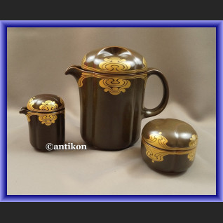 Porcelana Rosenthal minimalistyczny serwis kawa herbata czekolada ze złotem Porcelana Rosenthal minimalistyczny serwis kawa herbata czekolada ze złotem