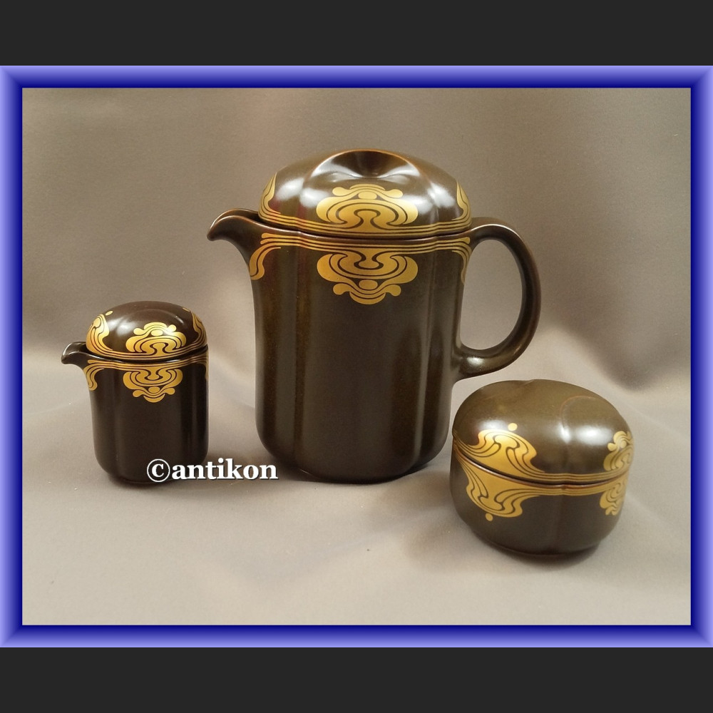 Porcelana Rosenthal minimalistyczny serwis kawa herbata czekolada ze złotem Porcelana Rosenthal minimalistyczny serwis kawa herbata czekolada ze złotem