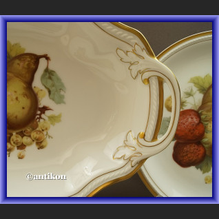 Porcelana Rosenthal serwis komplet deserowy  z paterą wzór z owocami Porcelana Rosenthal serwis komplet deserowy  z paterą wzór z owocami
