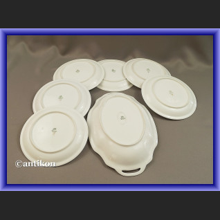Porcelana Rosenthal serwis komplet deserowy  z paterą wzór z owocami Porcelana Rosenthal serwis komplet deserowy  z paterą wzór z owocami