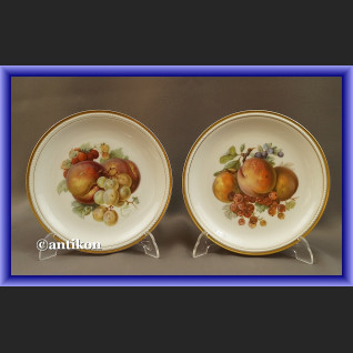 Porcelana Rosenthal serwis komplet deserowy  z paterą wzór z owocami Porcelana Rosenthal serwis komplet deserowy  z paterą wzór z owocami