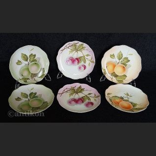Porcelana Rosenthal uroczy komplet 6 talerzy z owocami Madeleine Porcelana Rosenthal uroczy komplet 6 talerzy z owocami Madeleine