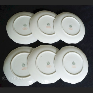 Porcelana Rosenthal uroczy komplet 6 talerzy z owocami Madeleine Porcelana Rosenthal uroczy komplet 6 talerzy z owocami Madeleine