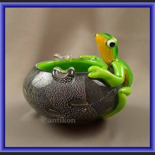 Duża szklana misa żaba z Murano