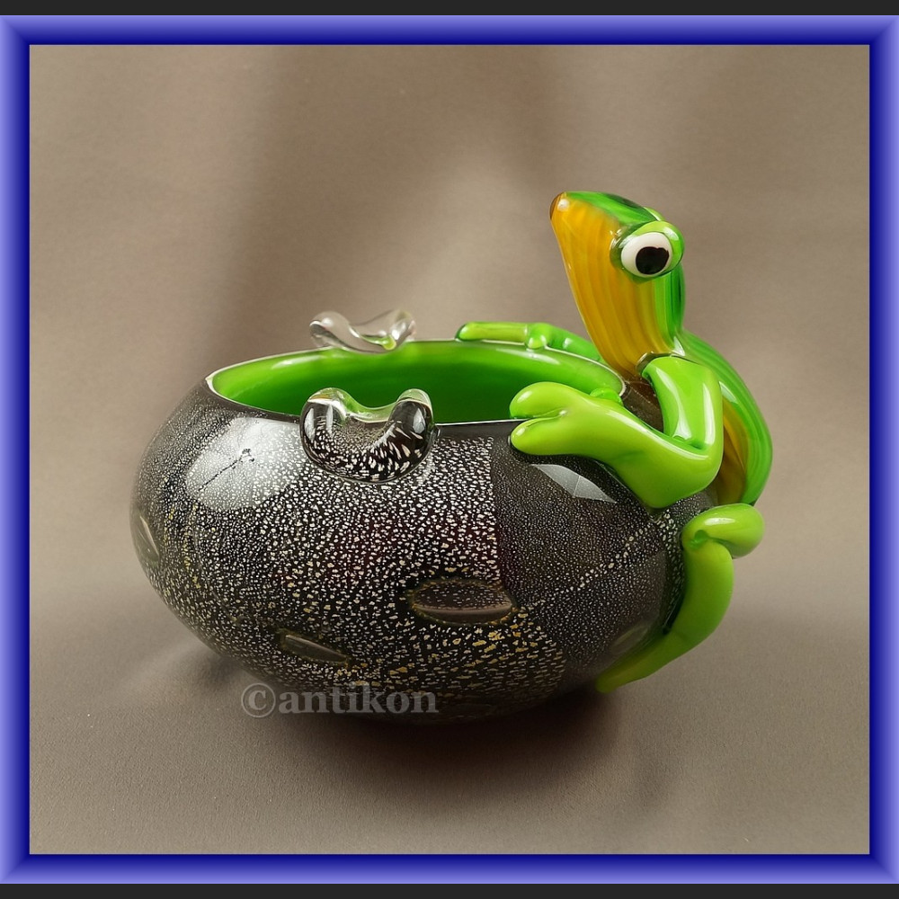 Duża szklana misa żaba z Murano