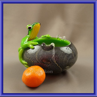 Duża szklana misa żaba z Murano