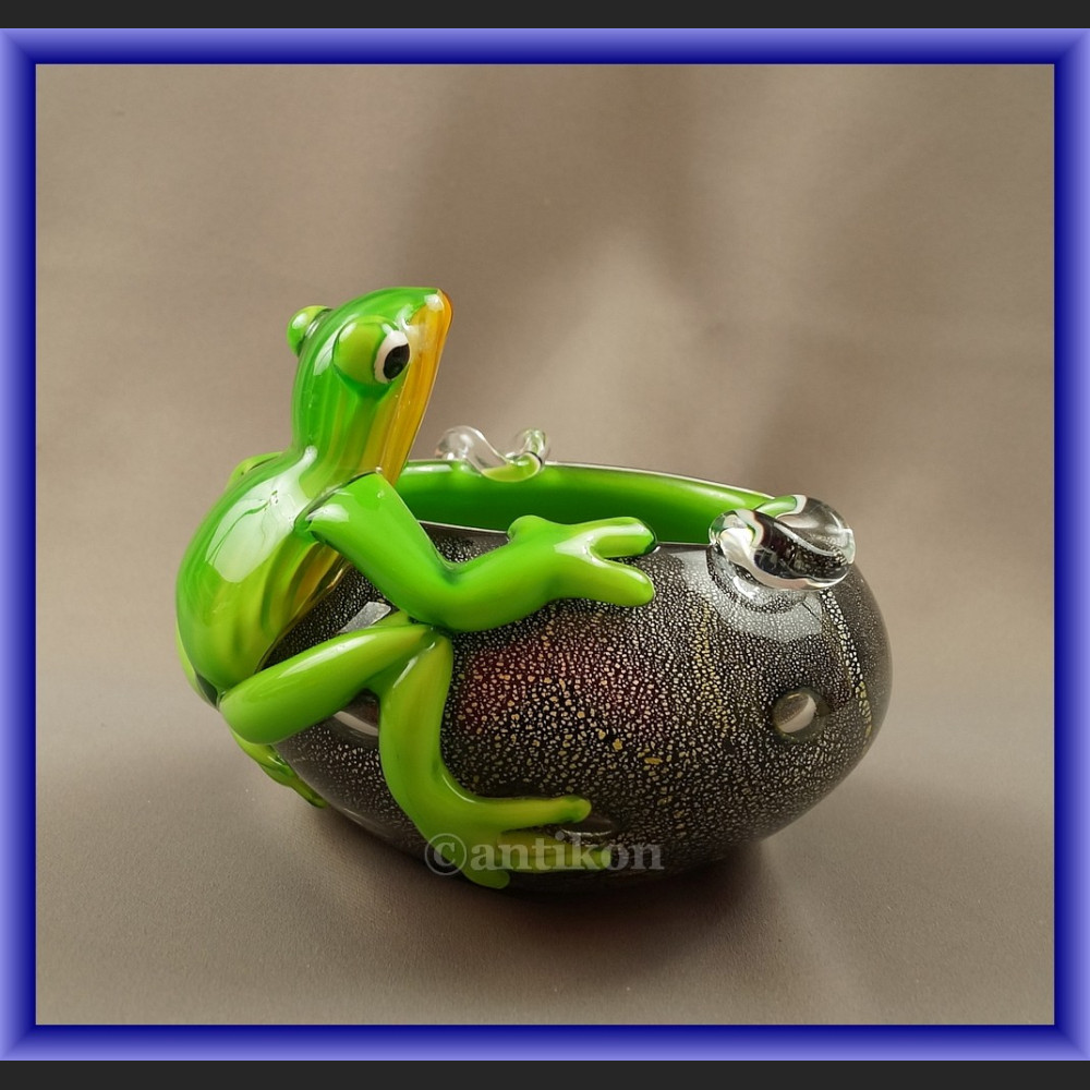 Duża szklana misa żaba z Murano