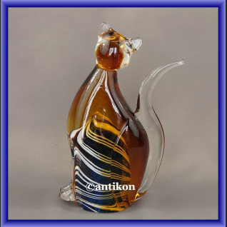 Dekoracyjne szkło z Murano szklany kot