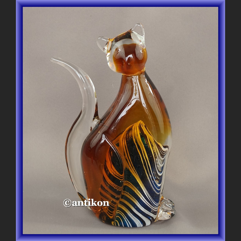 Dekoracyjne szkło z Murano szklany kot
