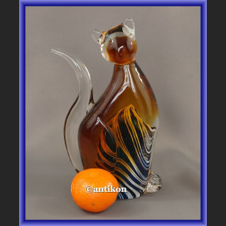 Dekoracyjne szkło z Murano szklany kot