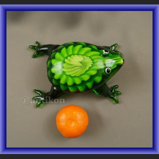 Dekoracyjne szkło z Murano szklana żaba na szczęście