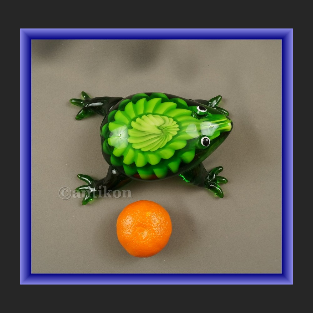 Dekoracyjne szkło z Murano szklana żaba na szczęście