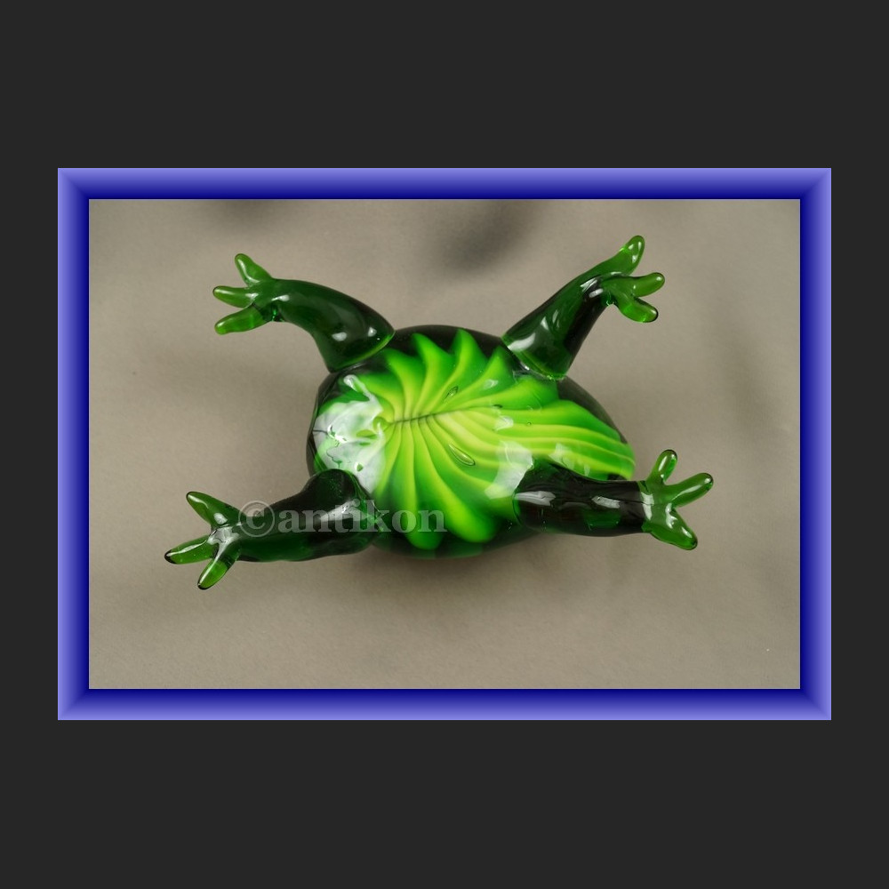 Dekoracyjne szkło z Murano szklana żaba na szczęście