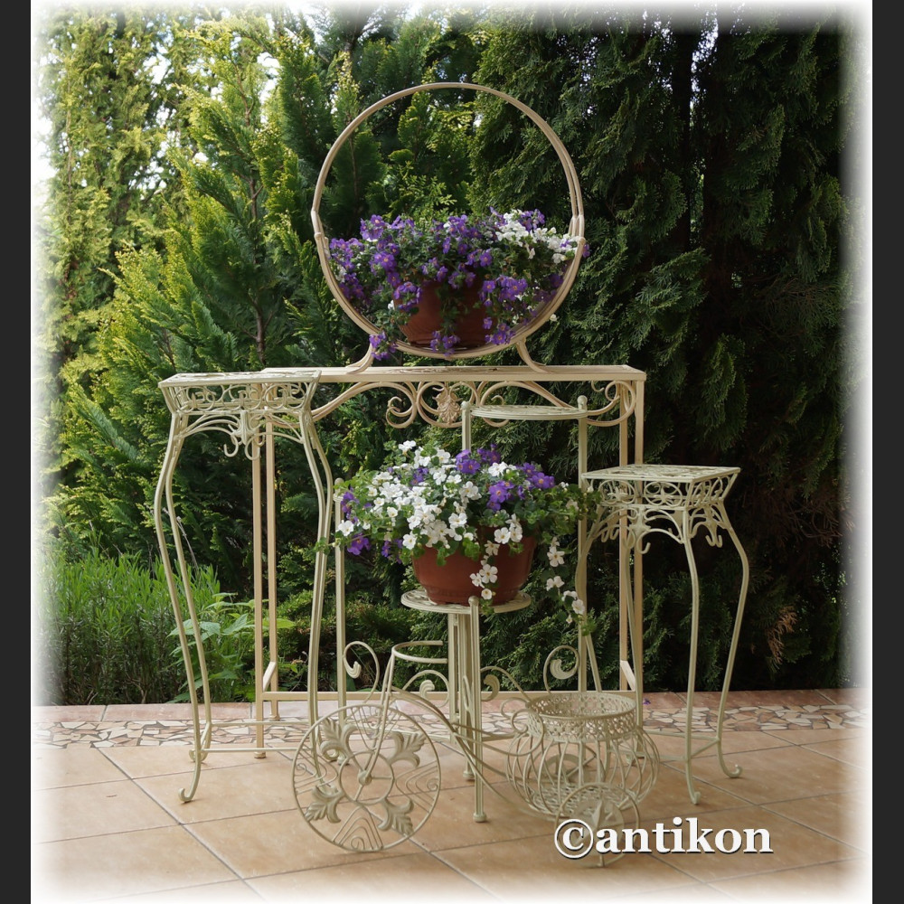 Biały kwietnik prowansalski metalowy rowerek Biały kwietnik prowansalski metalowy rowerek