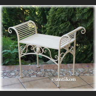 Biały kwietnik sofka siedzisko prowansalskie metalowe Biały kwietnik sofka siedzisko prowansalskie metalowe
