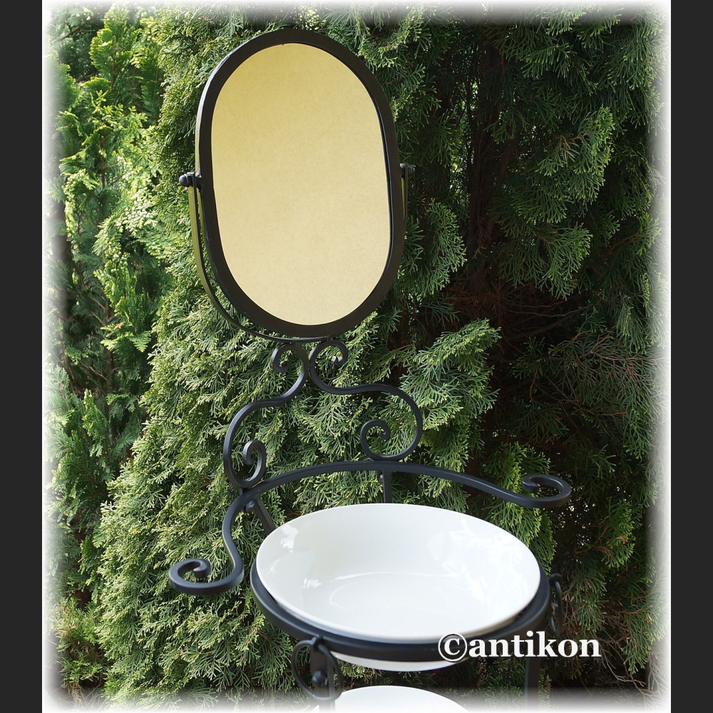 Zestaw łazienkowy na stelażu metalowym retro Zestaw łazienkowy na stelażu metalowym retro