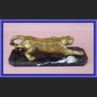 Duża figura z brązu pantera pałacowa rzeźba