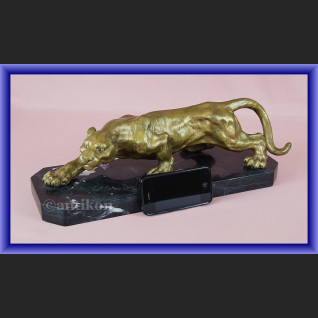 Duża figura z brązu pantera pałacowa rzeźba