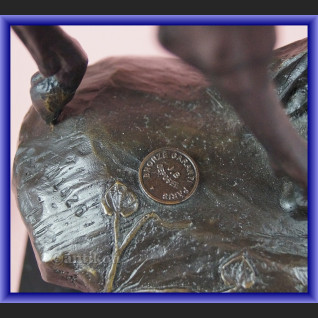 Duża figurka z brązu jeleń francuska rzeźba