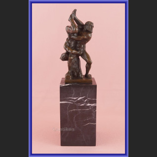 Figurka z brązu mityczni zapaśnicy Herkules