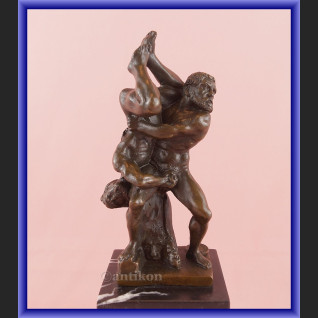 Figurka z brązu mityczni zapaśnicy Herkules