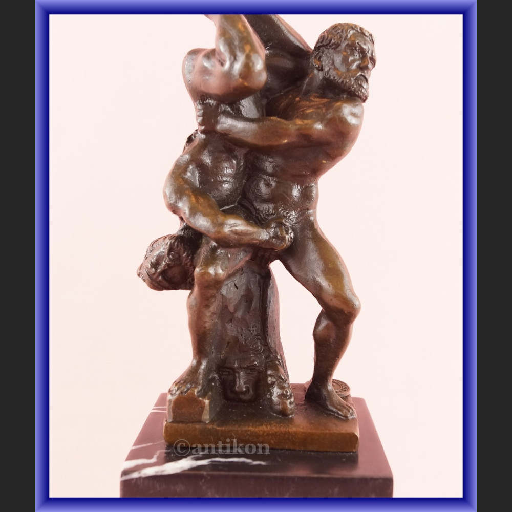 Figurka z brązu mityczni zapaśnicy Herkules
